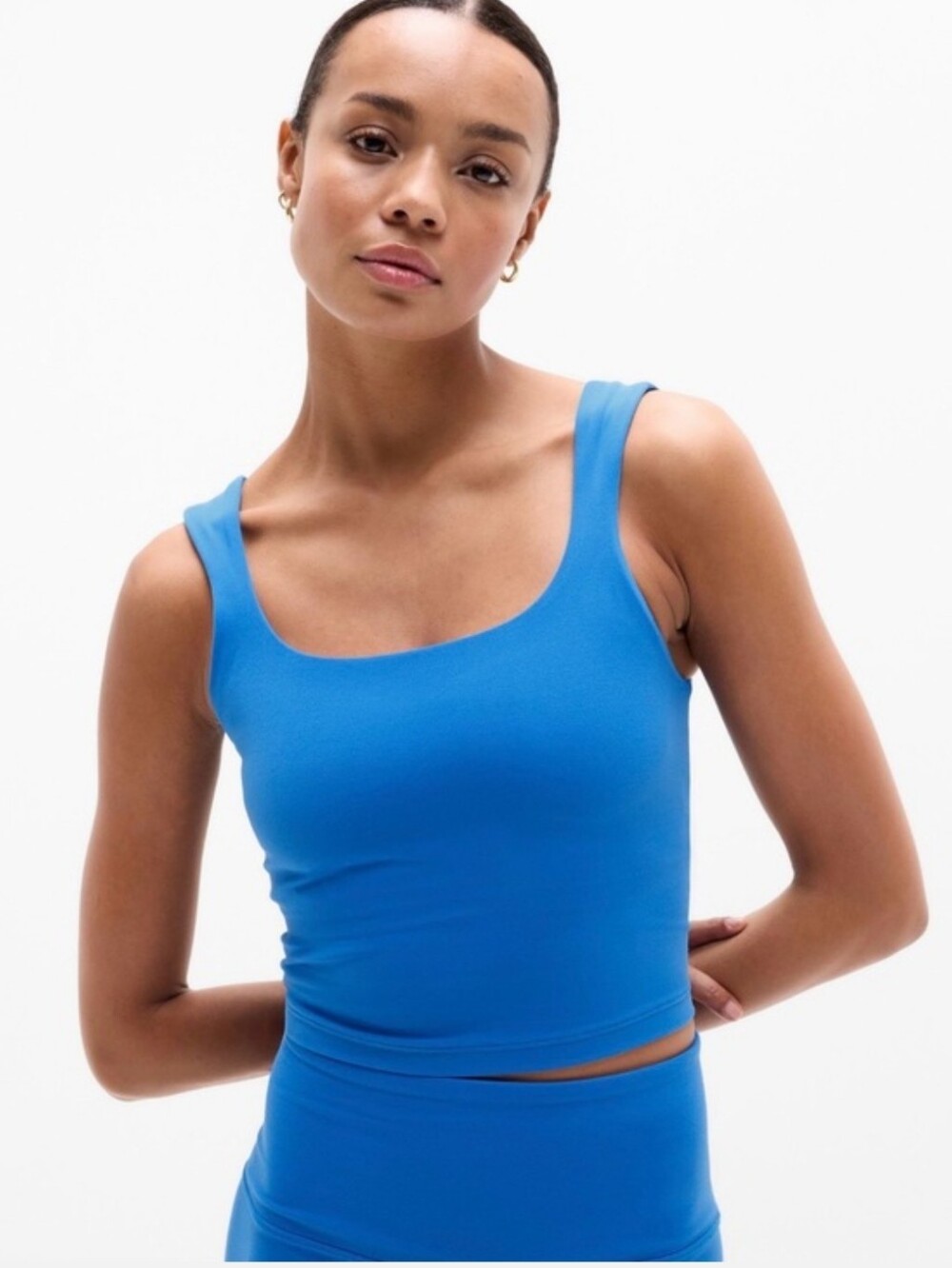 Athleta Transcend Square Neck Crop Breaker Bra Size XL